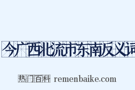 今广西北流市东南反义词是什么意思的图片